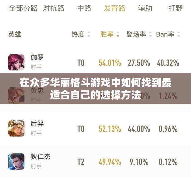 在众多华丽格斗游戏中如何找到最适合自己的选择方法